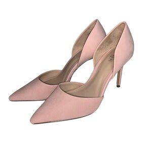 Call It Spring Telena D’Orsay Stiletto Heels Size 7 US Pink Snakeskin Embossed